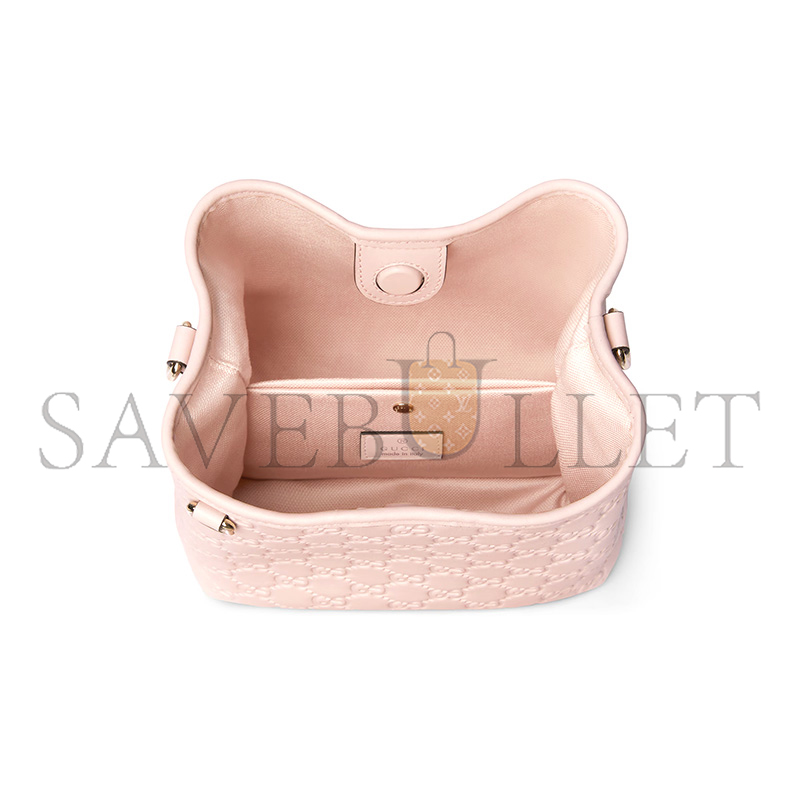 GUCCI GG EMBLEM SMALL BUCKET BAG 815118 (19*18*11cm)